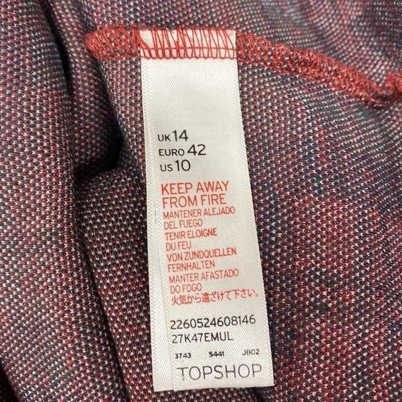 Topshop Plaid Skirt Size 10 - Picture 4 of 6